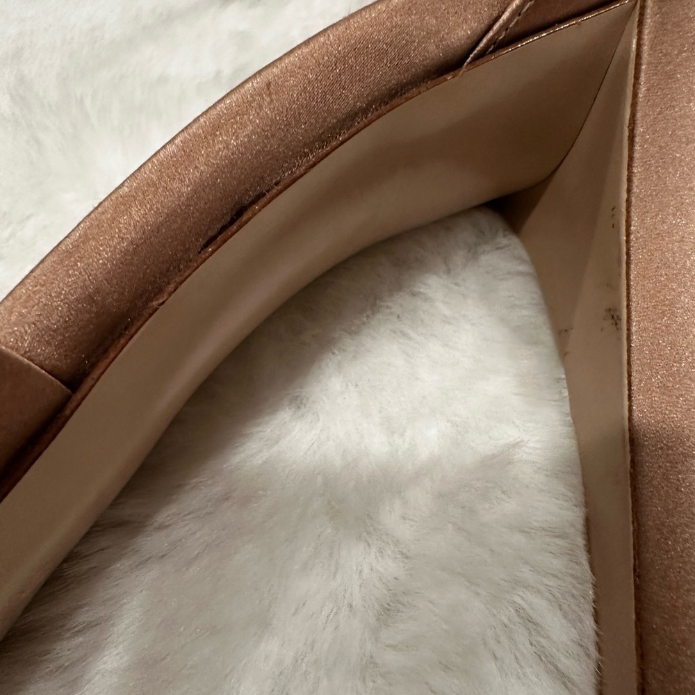 Miu Miu Tan-nude dusty pink Satin Heels with Crystal Accents-brand new - Picture 13 of 13
